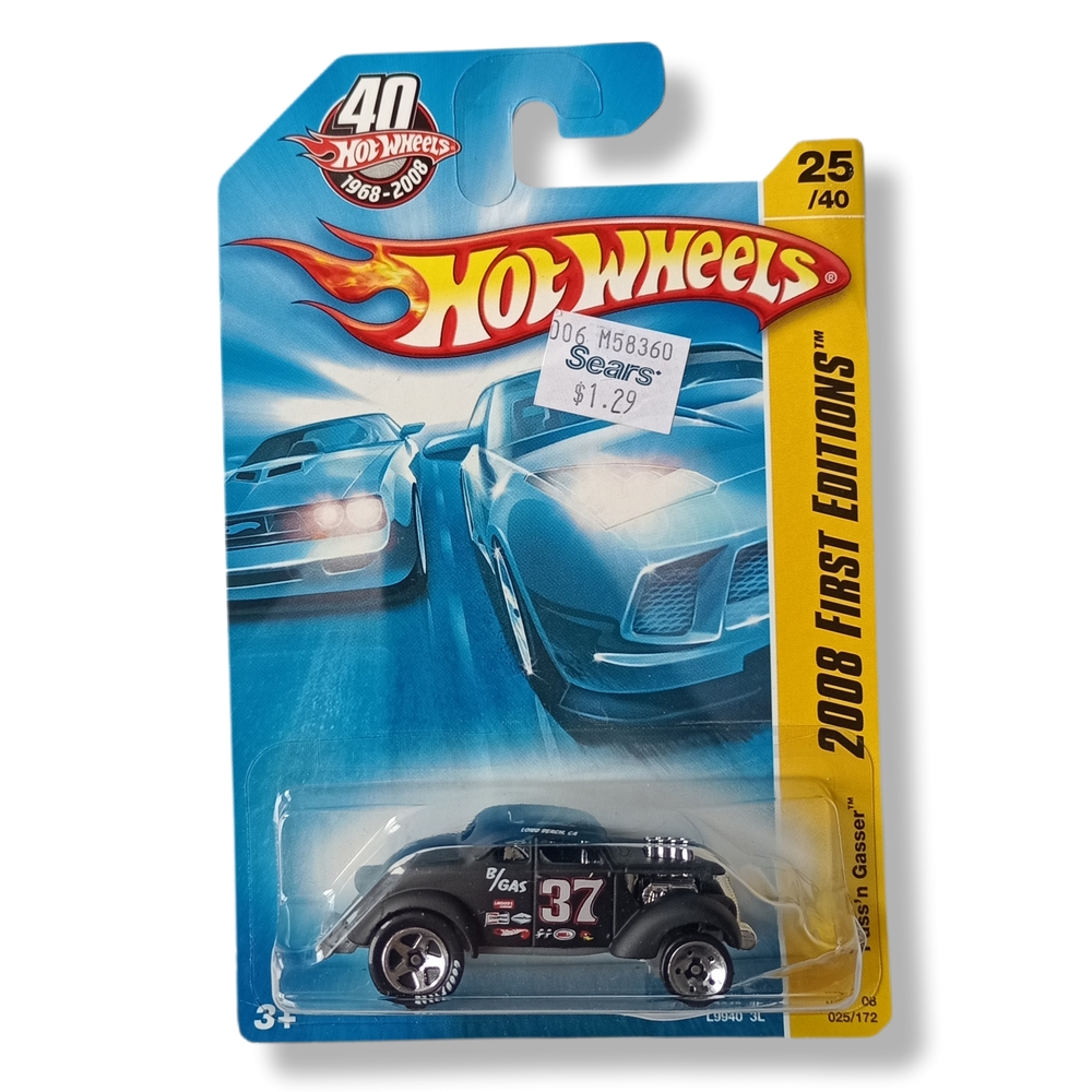 Hot Wheels 2008 First Editions #25/40 Pass'n Gasser Black Diecast New In Box 🎁